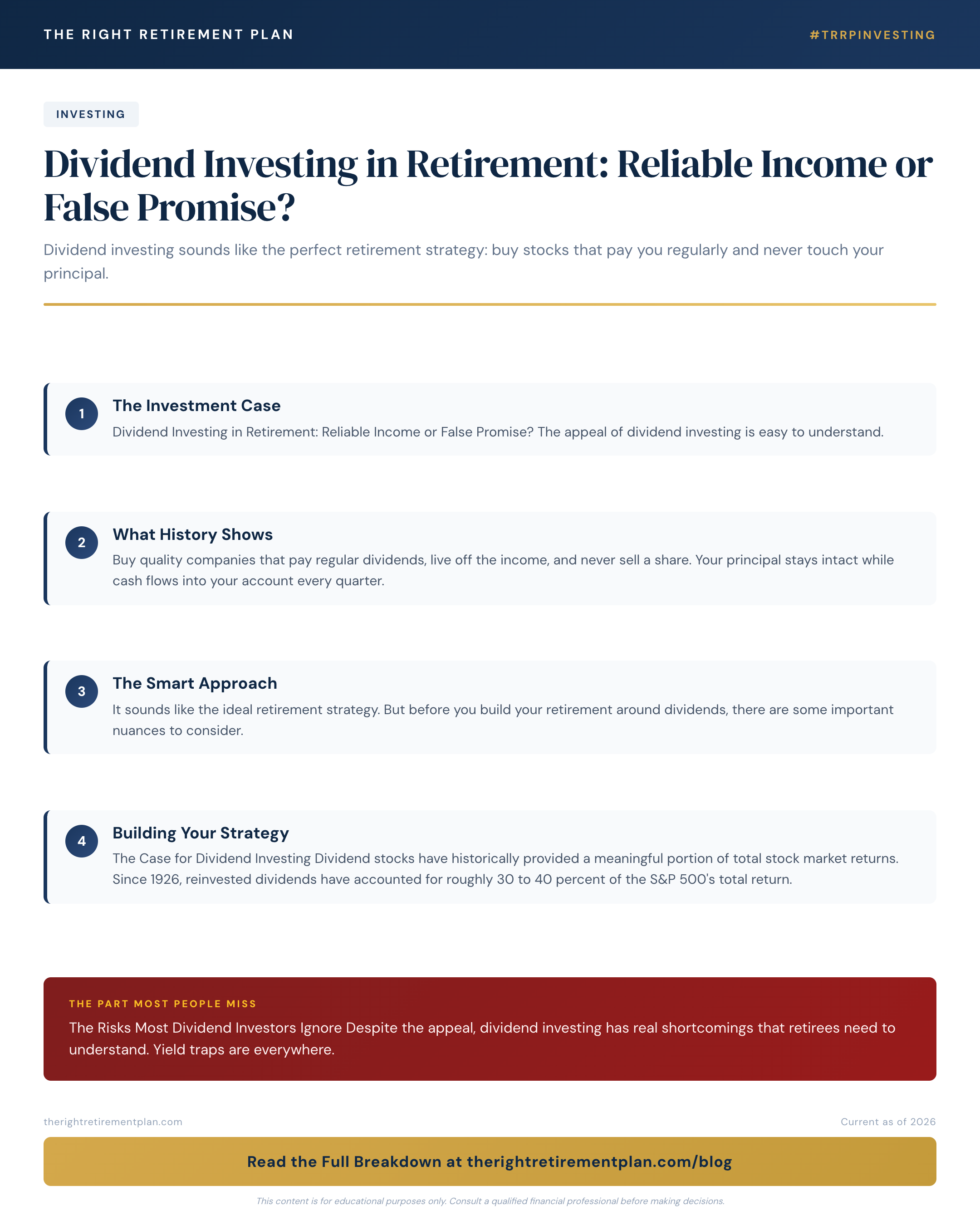 Dividend Investing in Retirement: Reliable Income or False Promise?