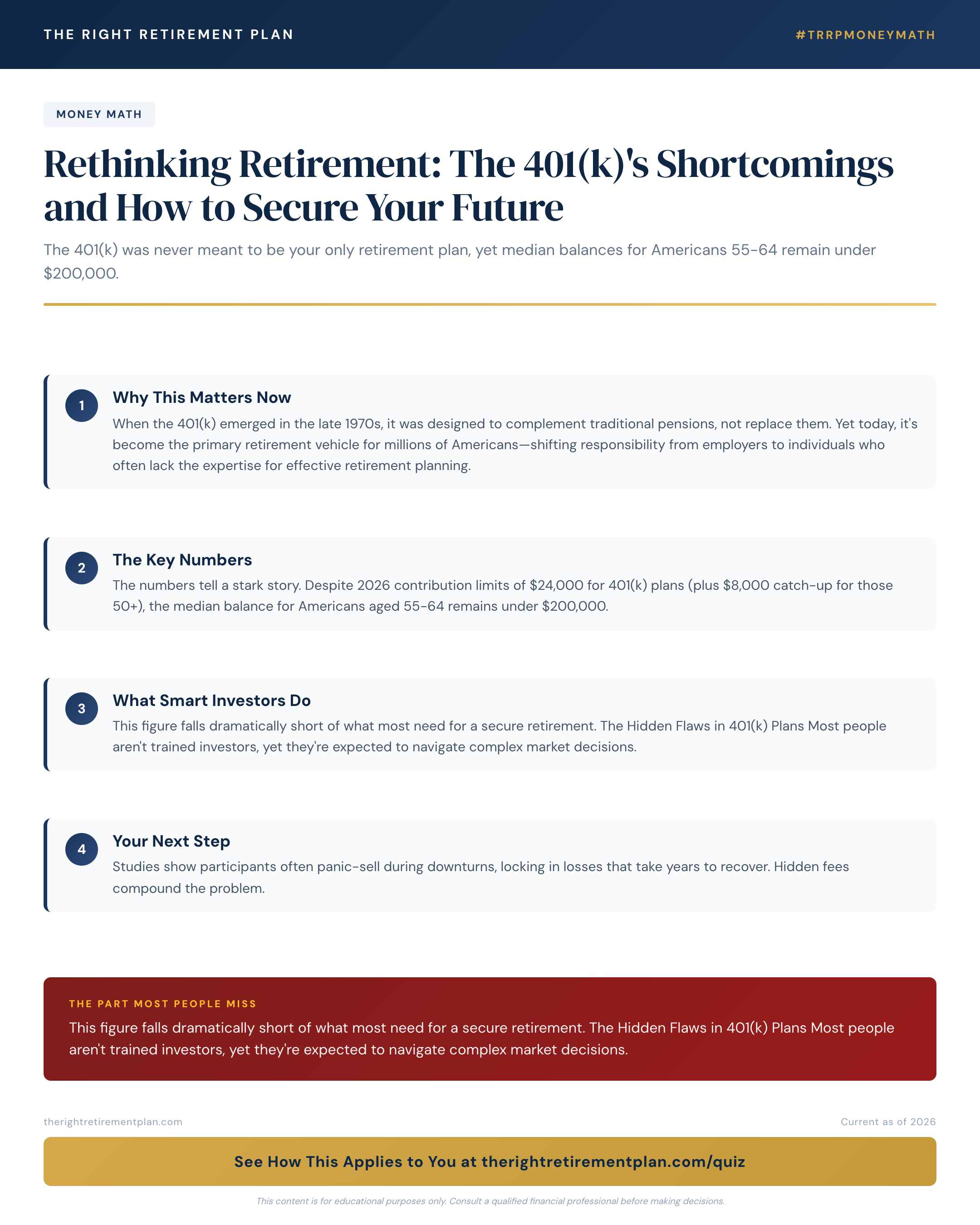 Rethinking Retirement: The 401(k)'s Shortcomings and How to Secure Your Future