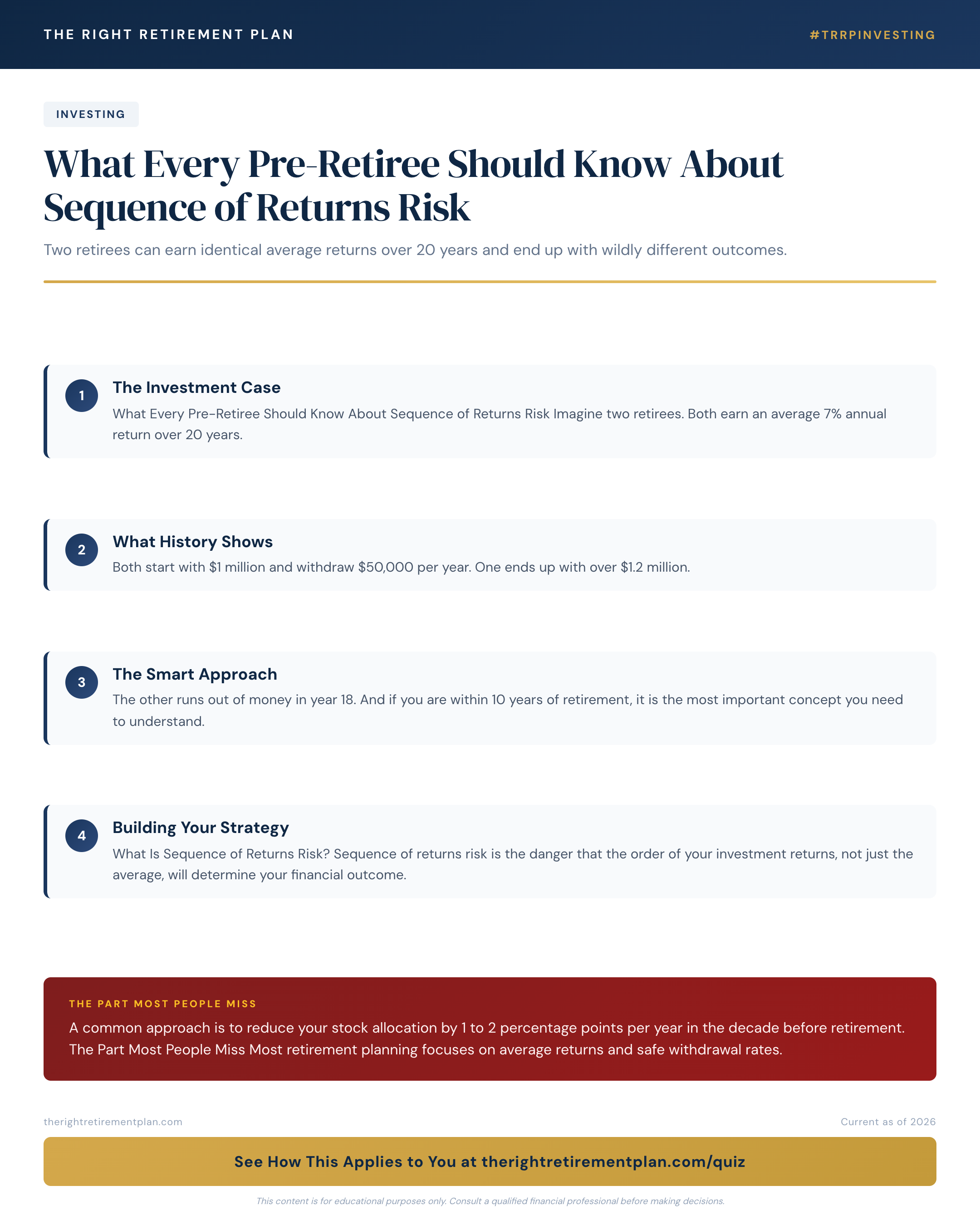 What Every Pre-Retiree Should Know About Sequence of Returns Risk