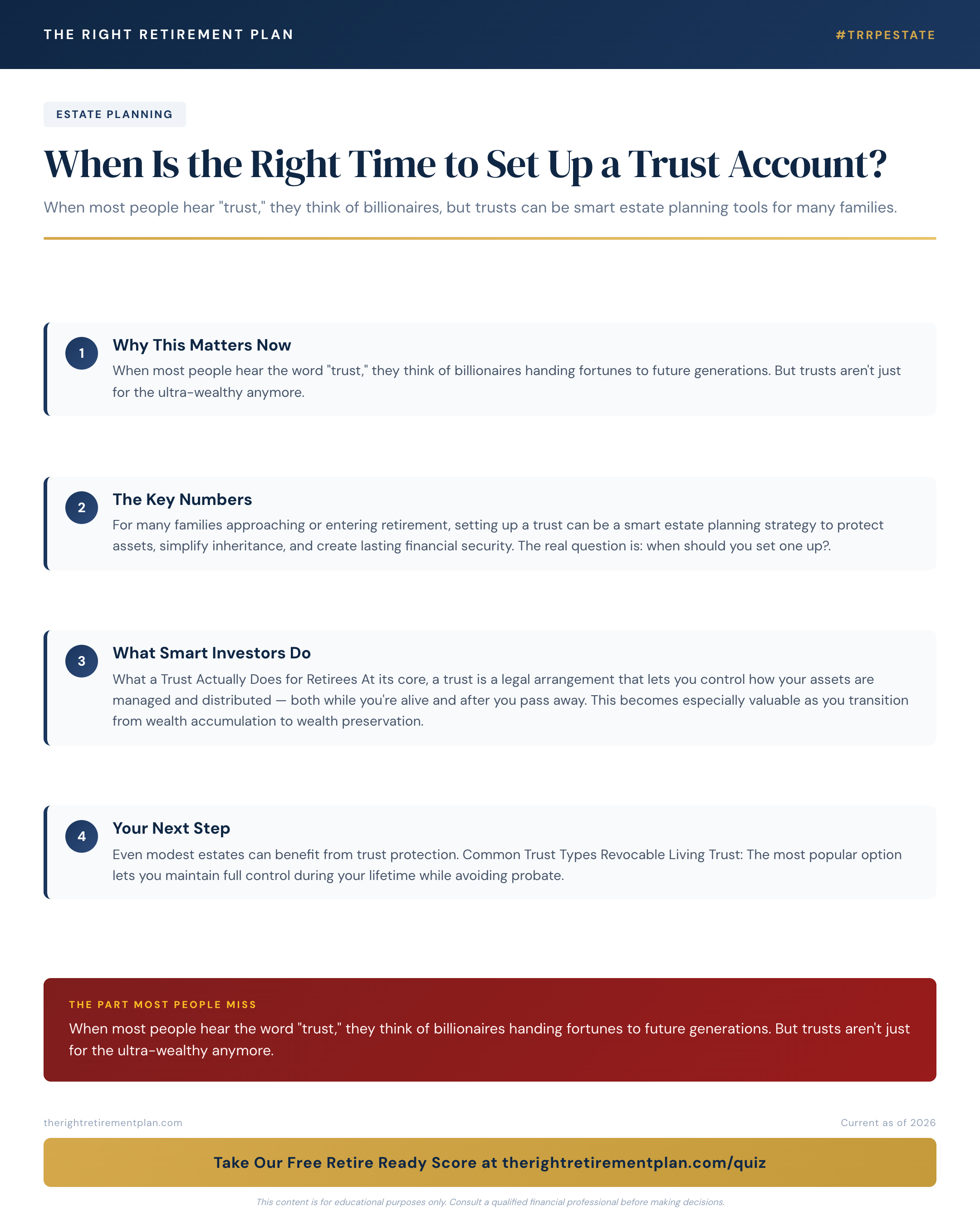 When Is the Right Time to Set Up a Trust Account?