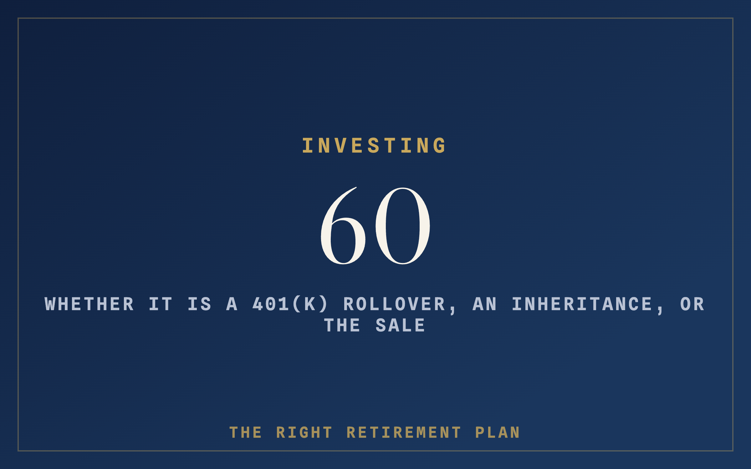 How to Invest a Lump Sum at Age 60: Dollar Cost Averaging vs. All at Once