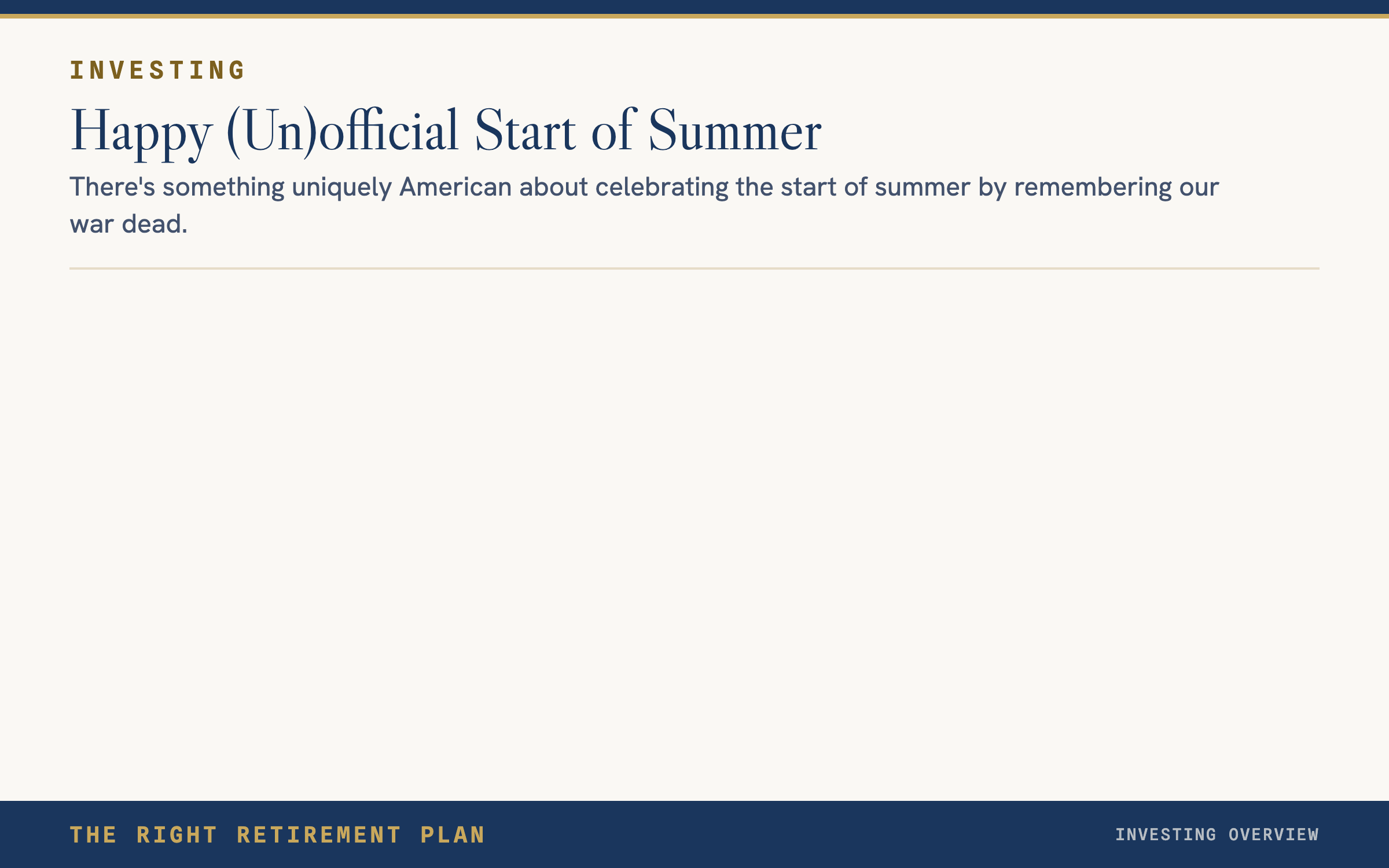 Happy (Un)official Start of Summer