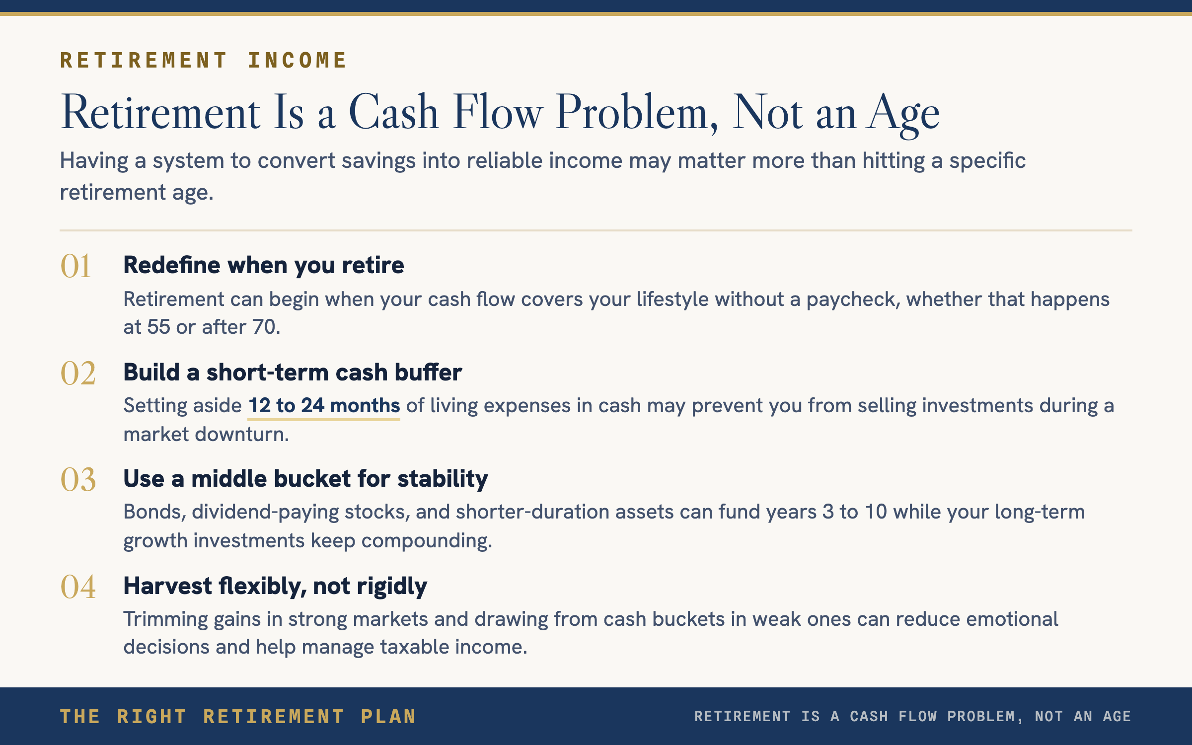 Retirement Is a Cash Flow Problem, Not an Age